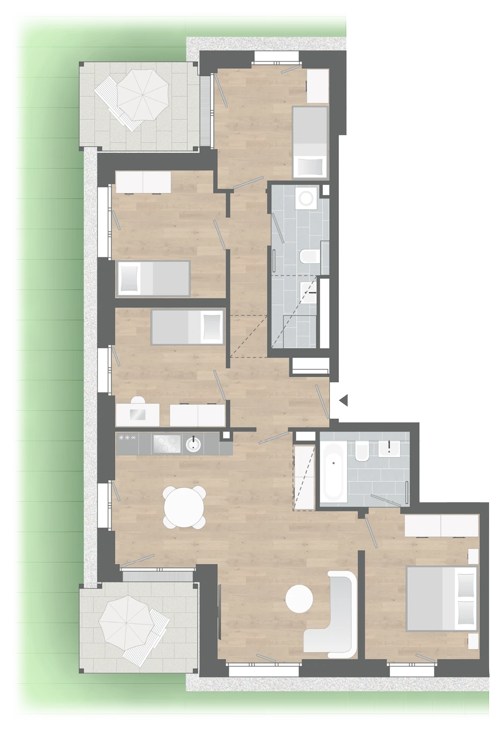 Grundriss 5 Zimmer · Typ 01, LOOP 2